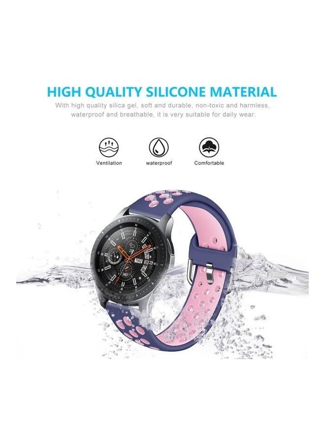 NIBEMINENT Silicone Double Color Wrist Strap For Galaxy Watch 46 / S3 Huawei GT 1 2 22mm Orange/Grey - Image 3