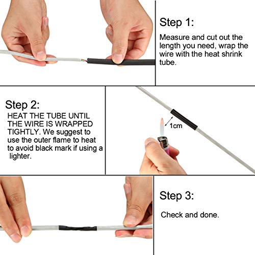 uxcell Heat Shrink Tubing 3/16"(5mm) Dia 5m Length 2:1 Heat Shrink Wrap Cable Sleeve Heat Shrink Tube Clear - Image 4