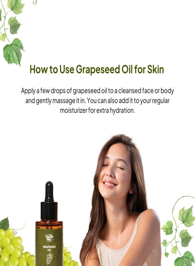 Vriksha Veda Grapeseed Oil for Hair and Face - Natural Moisturizer, Hair Conditioner, Skin Nourisher for Hydrated Skin, Shiny Hair, and Overall Skin Health - Image 5