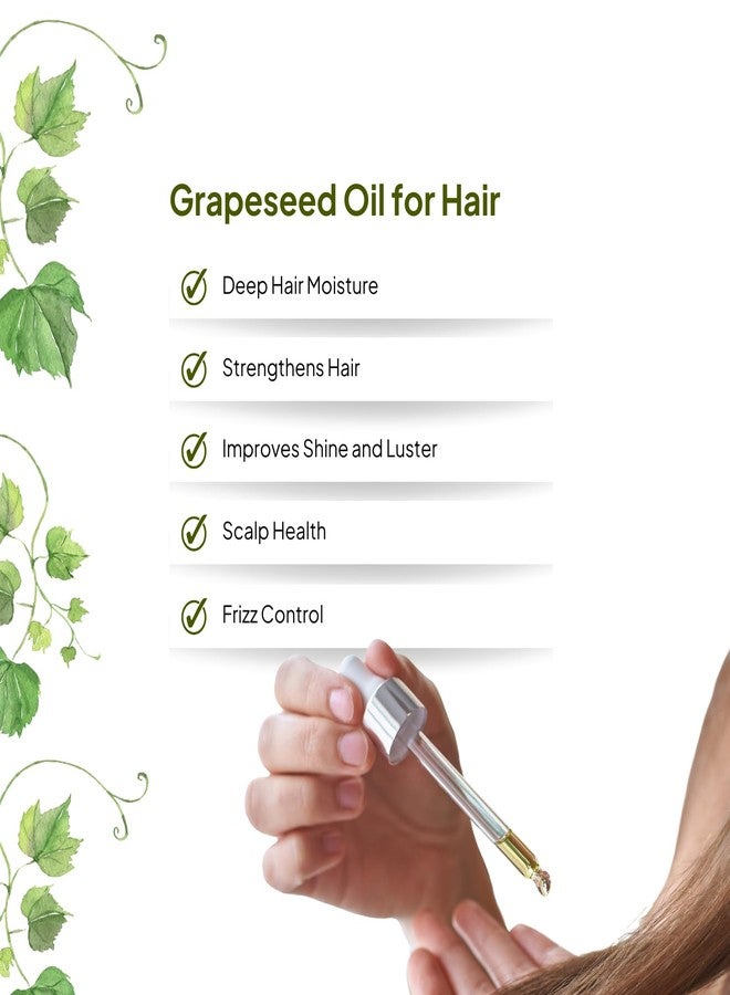 Vriksha Veda Grapeseed Oil for Hair and Face - Natural Moisturizer, Hair Conditioner, Skin Nourisher for Hydrated Skin, Shiny Hair, and Overall Skin Health - Image 4