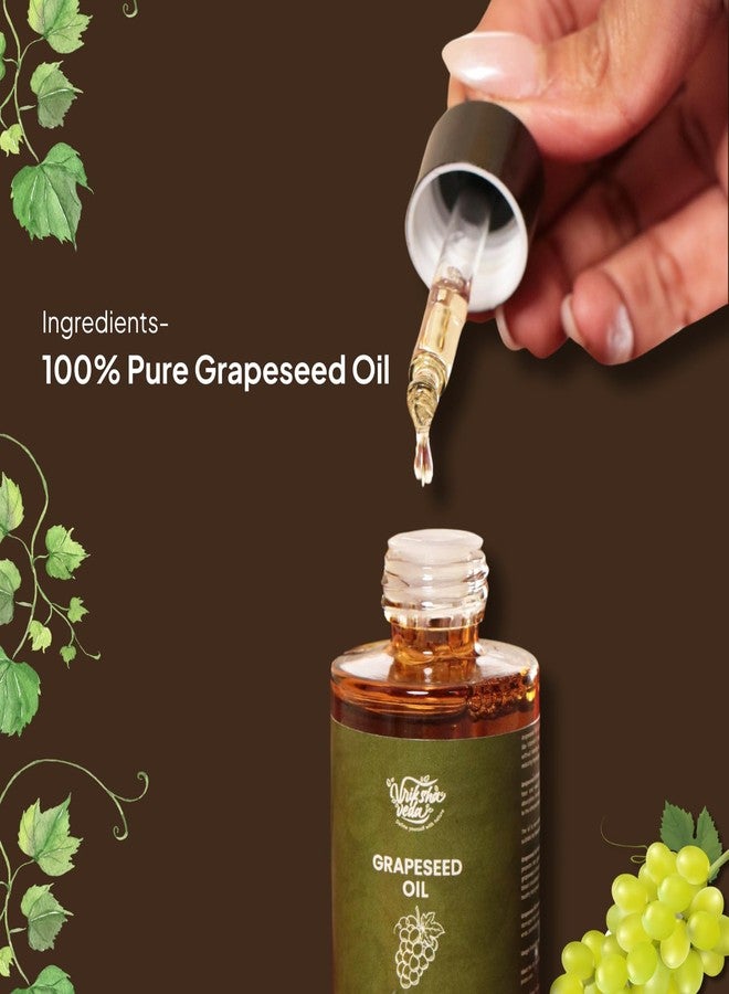 Vriksha Veda Grapeseed Oil for Hair and Face - Natural Moisturizer, Hair Conditioner, Skin Nourisher for Hydrated Skin, Shiny Hair, and Overall Skin Health - Image 2