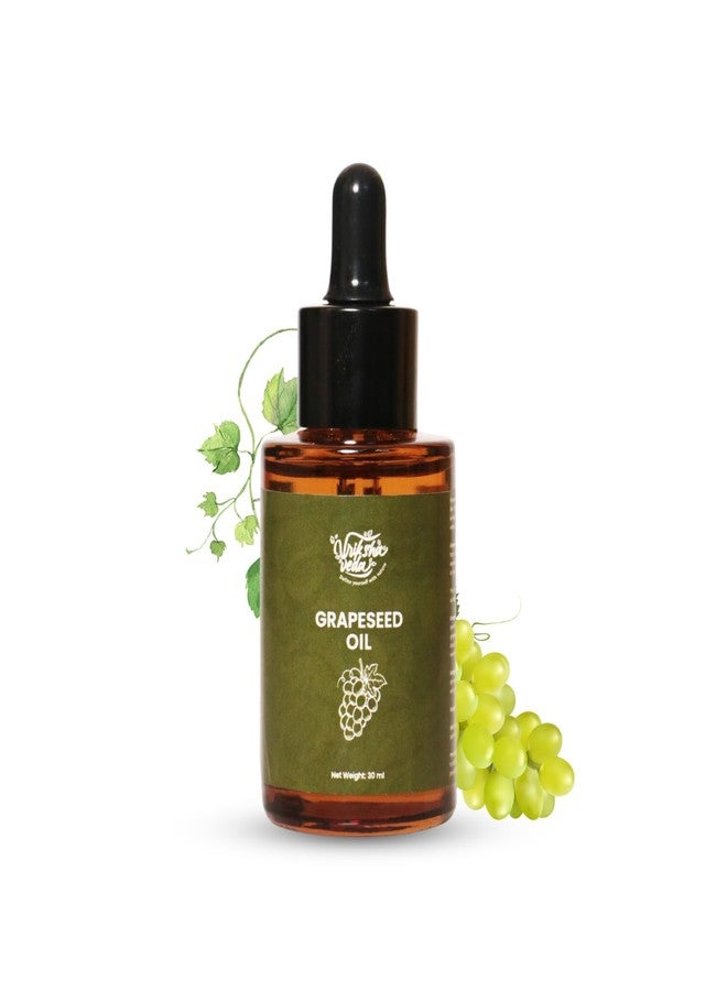 Vriksha Veda Grapeseed Oil for Hair and Face - Natural Moisturizer, Hair Conditioner, Skin Nourisher for Hydrated Skin, Shiny Hair, and Overall Skin Health - Image 1