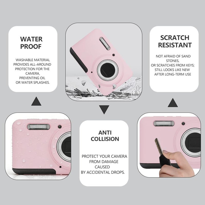 Tedubax Case for KODAK PIXPRO FZ55 Case, Soft Silicone for KODAK PIXPRO FZ55 - Anti-Scratch Slim Fit Lightweight Protective - pink - Image 4