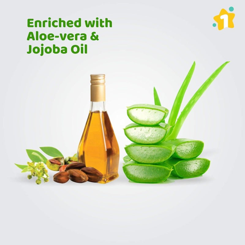 1st Step مناديل مبللة للأطفال مدعمة بالألوة فيرا وزيت الجوجوبا (80 قطعة، عبوة من 7) - Image 3