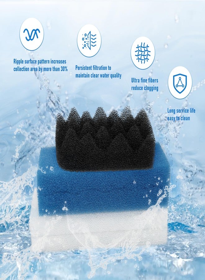 KAKAPEOPLE 12Pcs Canister Filter Media for Fluval 306/307 Bio Foam Value Pack, Replacement Aquarium Filter Medias (12Pcs Canister Filter Media 306/307) - Image 3