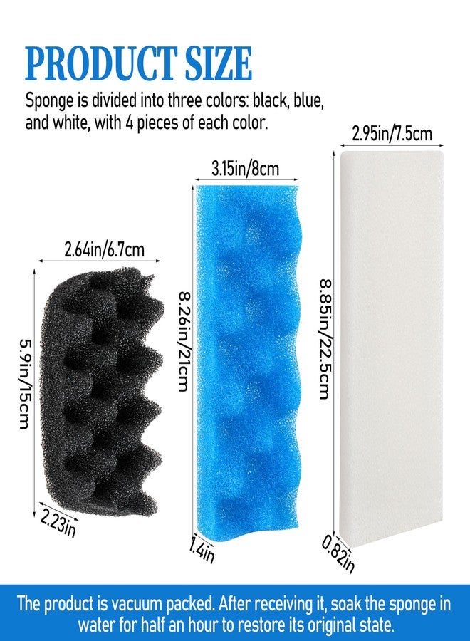 KAKAPEOPLE 12Pcs Canister Filter Media for Fluval 306/307 Bio Foam Value Pack, Replacement Aquarium Filter Medias (12Pcs Canister Filter Media 306/307) - Image 2