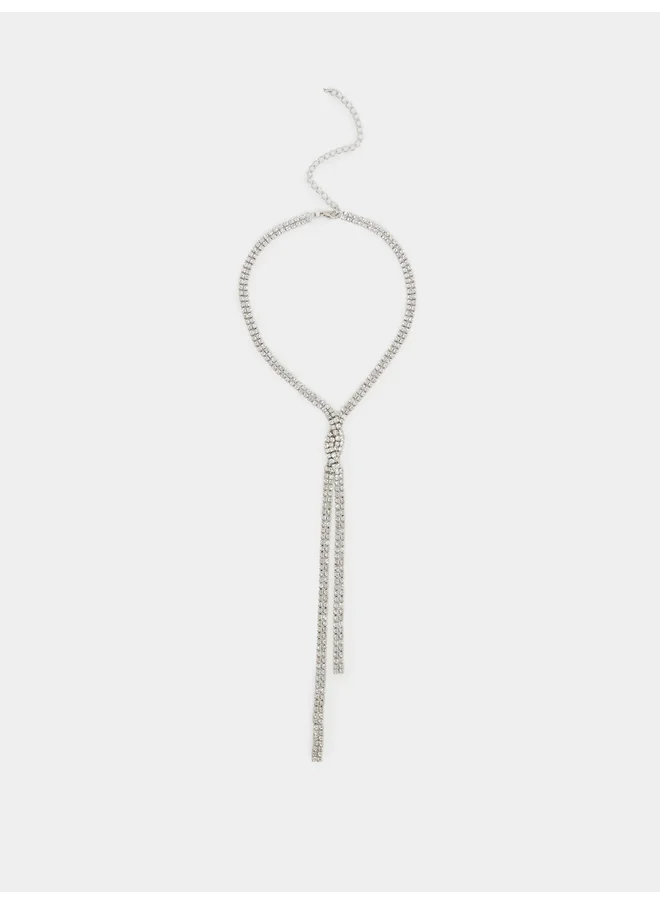 Styli Styli Dual Drop Embellished Necklace