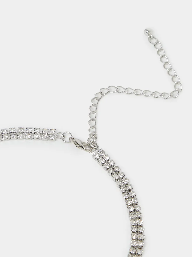 Styli Styli Dual Drop Embellished Necklace