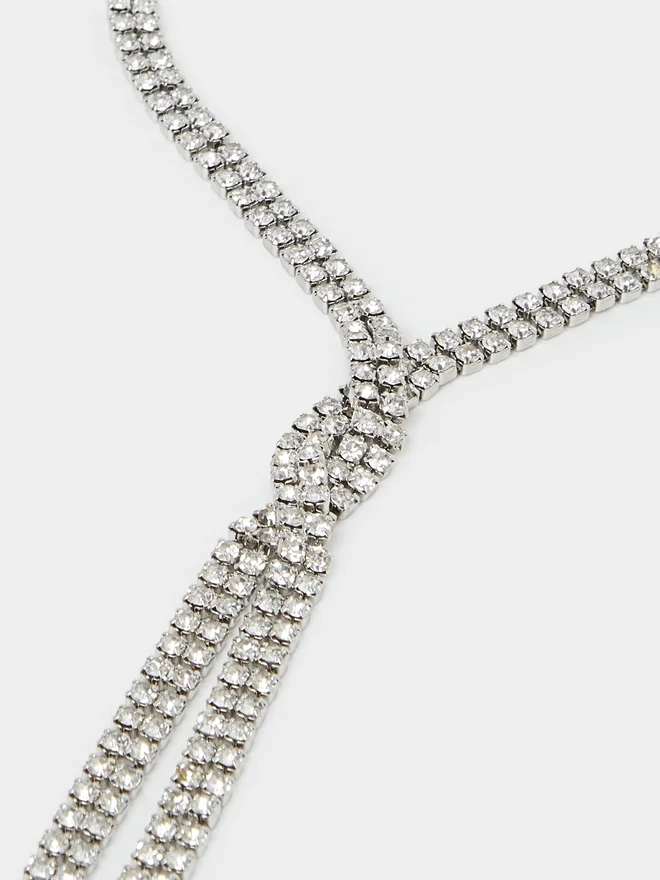 Styli Styli Dual Drop Embellished Necklace