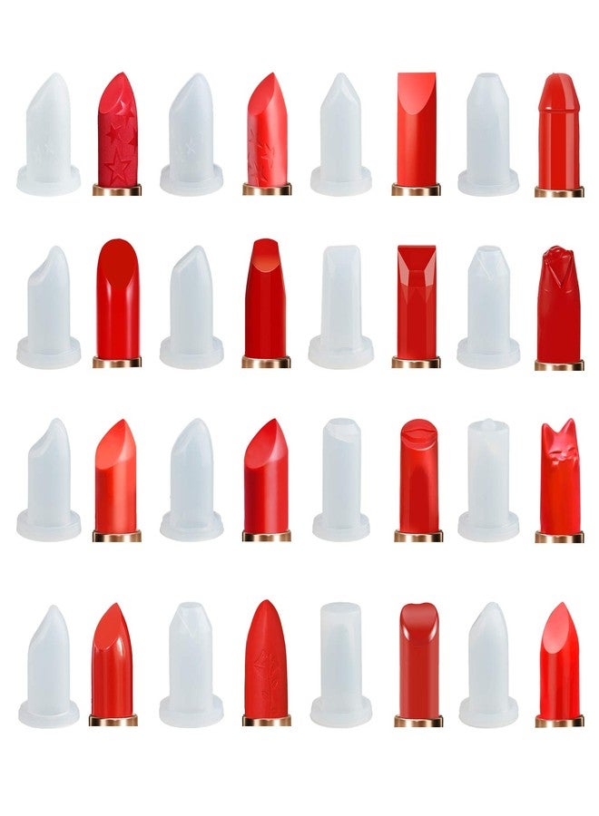 AHANDMAKER 16 Style Silicone DIY Makeup Cosmetics Lipstick Mold for Lip Cream Making and Fixing - Image 1