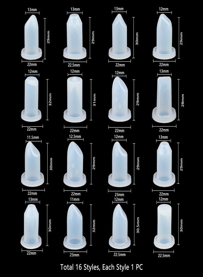 AHANDMAKER 16 Style Silicone DIY Makeup Cosmetics Lipstick Mold for Lip Cream Making and Fixing - Image 2
