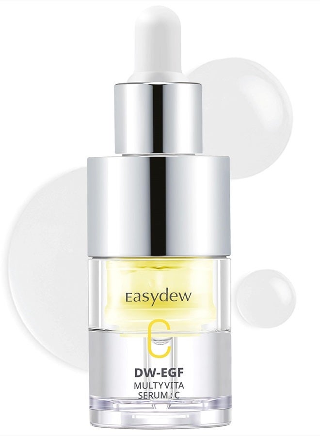 Easydew Multi Vita C Serum - Korean Facial Serum for Uneven Skin Tone & Dull Skin with Vitamin C, EGF Peptide, Niacinamide - Prevent-Oxidation Skin Vitality & Radiance Complexion, 0.47 fl.oz. - Image 1