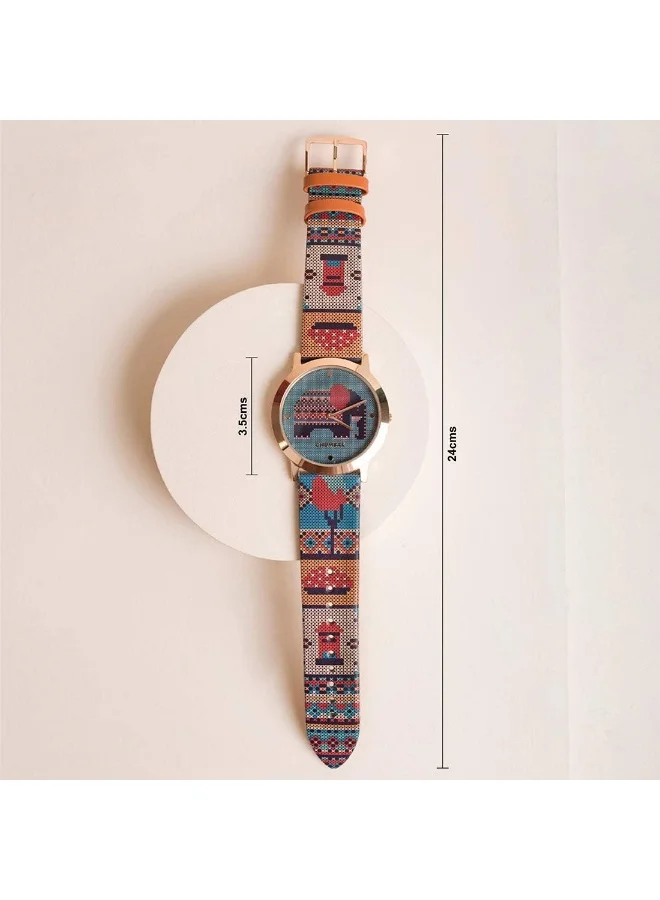 Chumbak TEAL BY CHUMBAK Tribal Elephant Aztec Watch - Multicolour