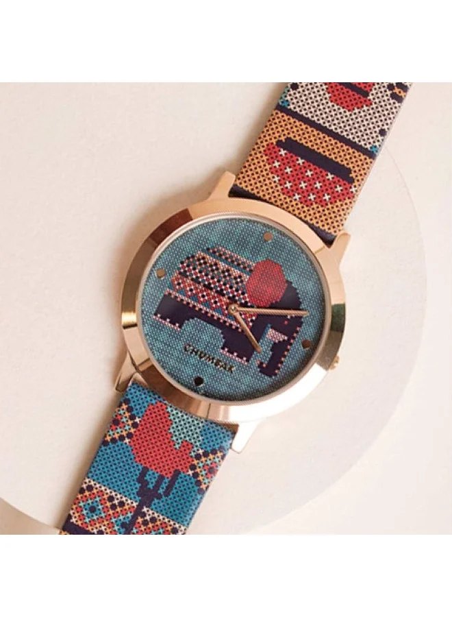 Chumbak TEAL BY CHUMBAK Tribal Elephant Aztec Watch - Multicolour