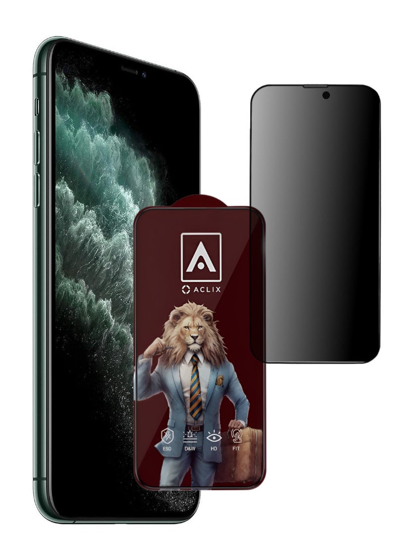 ACLIX Antistatic ESD Dustproof Premium Quality High Definition Tempered Glass Screen Protector Designed For  iPhone 11 Pro Max - Image 1