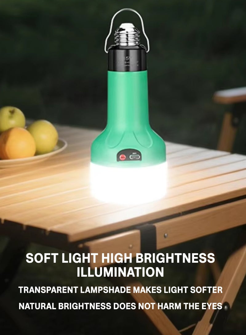 DBLEW مصباح طوارئ LED قابل لإعادة الشحن مع شحن Type-C 15W/18W ضوء تخييم متعدد الوظائف للمنزل، الصيد والأنشطة الخارجية قاعدة E27/B22 أبيض بارد - Image 4