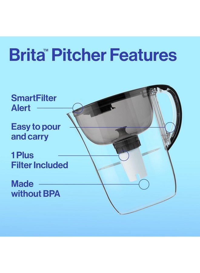 Brita Large 10 Cup Water Filter Pitcher, 1 BritaPlus Filter, Everyday, Black (Package May Vary) - Image 2