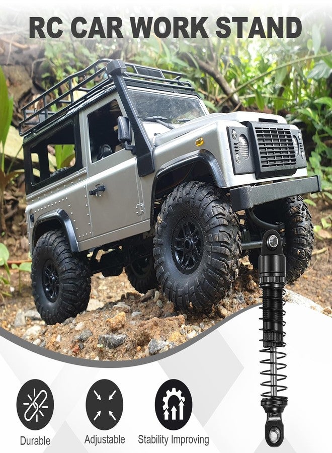 MECCANIXITY 4Pcs RC Shock Absorber 1/18 50mm Aluminum Threaded Front & Rear Shock Absorber Damper Assembled Set for 1/18 RC Car Crawler Racing Truck, Black - Image 4