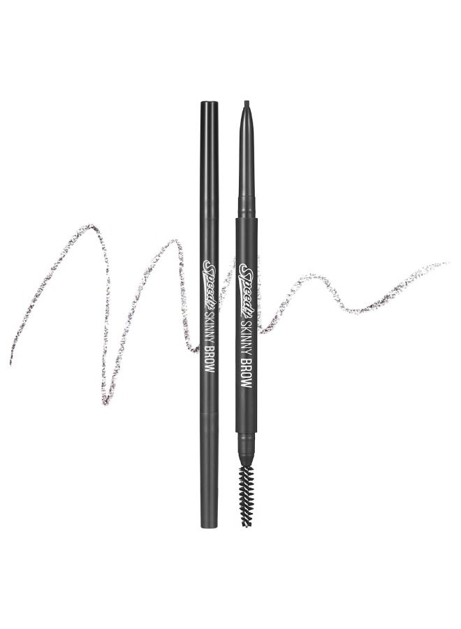 PERIPERA Speedy Skinny Brow  01 Gray Brown  ,1.5mm Precise Eyebrow Pencil, Dual-Sided Fine Tip Shades, Define Fills Brow Make up, K Beauty, Korean Make-up - Image 1