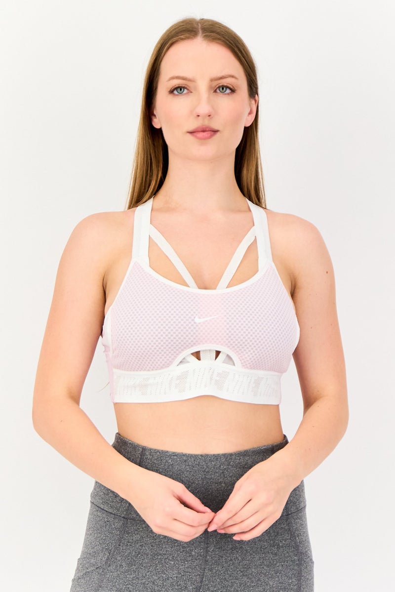 Nike Women  Light-Support Padded Strappy Sports Bra, Pink - Image 1