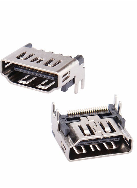 HDMI Port Replacement for Sony Playstation 5 PS5 Display Socket Connector Jack, Silver/2Pcs