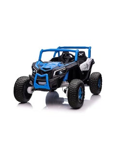 2 Seater 24V Ride On Car with Remote Control 4x4 Ride On Truck Kids Off-Road Buggy UTV Ride On Toys for Big Kids Electric Vehicles Battery Powered (Blue)
