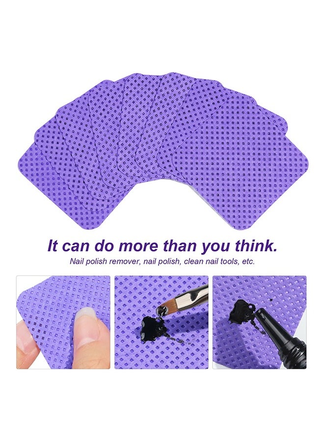 Beyond 1200 Pcs Lint-free Nail Wipes, Three-Layer Super Absorbent Nail remover towel, Eyelash Extension Wipes for Nail Art (Purple)  - Image 3