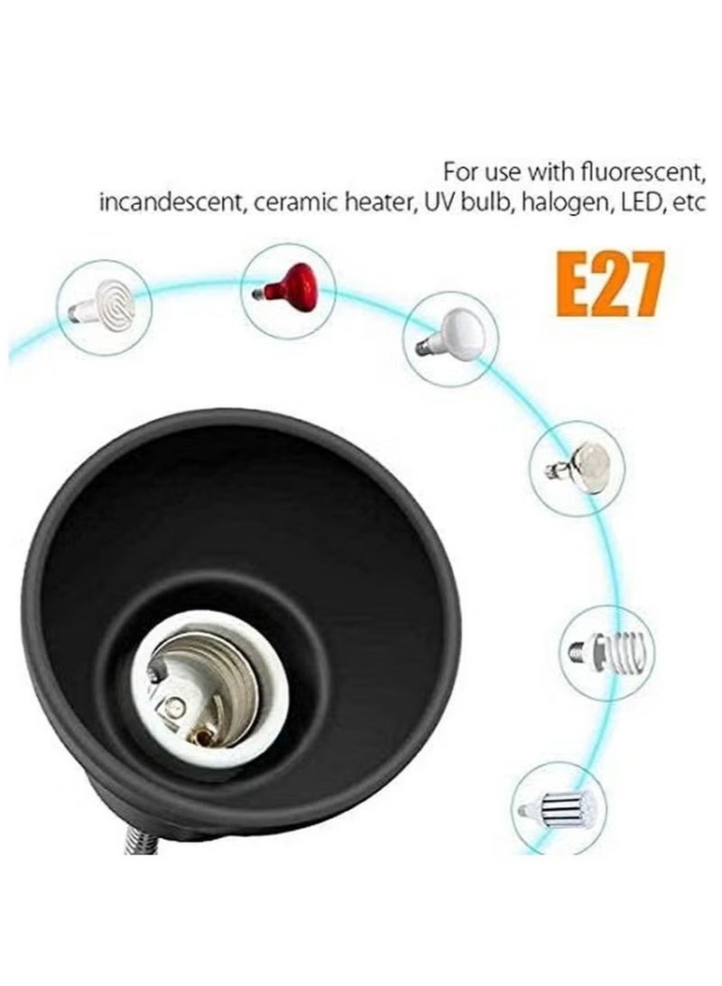 مصباح تسخين للزواحف UVA وUVB على شكل سلحفاة، 50 واط، مصباح تسخين قابل للتعديل بزاوية 360 درجة، مناسب للأحواض المائية، مزود بمشبك E27، ومُصدر حرارة للحيوانات الأليفة، مناسب للزواحف والبرمائيات والسحالي والسلاحف والثعابين - Image 4