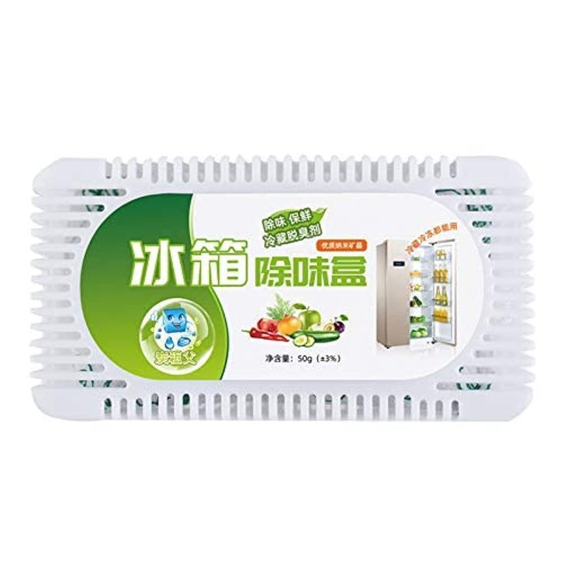 Premium Natural Bamboo Activated Charcoal Fridge Deodorizer (2 Packs) - Heavy-Duty Refrigerator & Freezer Odor Eliminator - Durable Moisture Absorber Air Purifier for Coolers, Lockers & Lunch Boxes (Sleek Gray Profile with Monthly Tracking Wheel) - Manual Kitchen Air Freshness Convenience & Appliance Asset Management Template