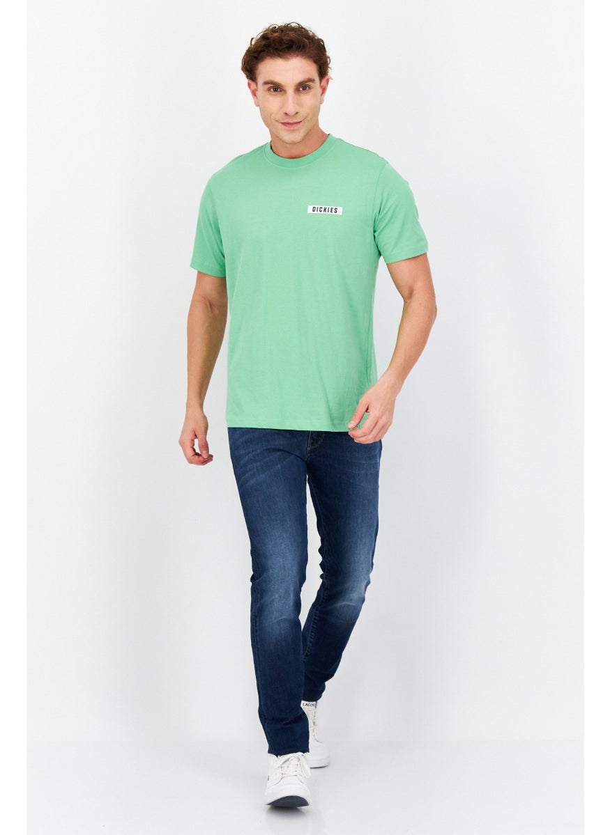 Men Crew Neck Short Sleeve Brand Logo T Shirt, Green - pzsku/ZE1542180C7FD58B0C60EZ/45/_/1737642050/892f9993-b1f0-46a3-8f98-ed4fb99753b1