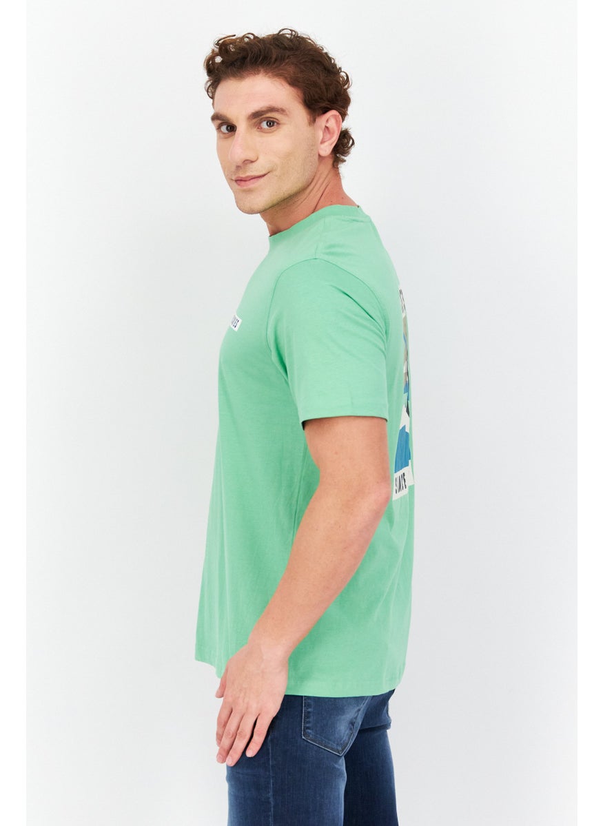 Men Crew Neck Short Sleeve Brand Logo T Shirt, Green - pzsku/ZE1542180C7FD58B0C60EZ/45/_/1737642053/64624962-ed2f-4d60-85c7-e2832d31e562