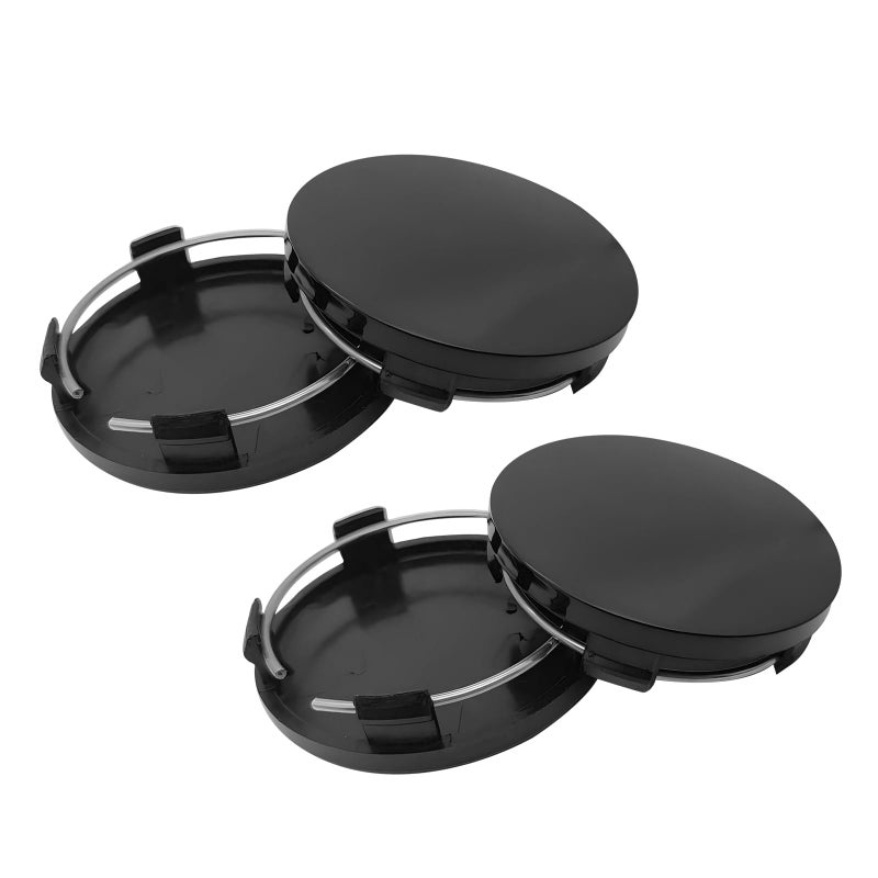 yorpyep 4 PCS Wheel Center Caps DustProof and RustProof Snapon Protector Plastic Electroplating Beautiful Decorative Cover for Cars Tire Modification Accessories Black - Image 3