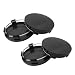 yorpyep 4 PCS Wheel Center Caps DustProof and RustProof Snapon Protector Plastic Electroplating Beautiful Decorative Cover for Cars Tire Modification Accessories Black - Image 2