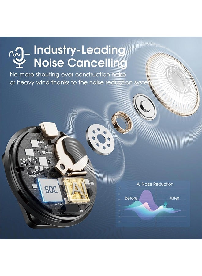 BOYA OMIC Wireless Lavalier Microphone for iPhone Android Type C Phone Noise Cancellation, 5h Battery Life, 164ft, USB-C Wireless Lapel Podcast Microphone Mic for Video Recording, Vlogging - Image 3