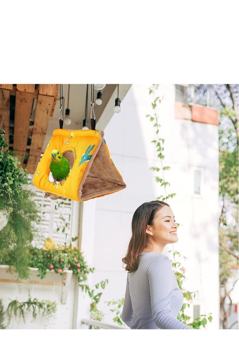 rocooart Winter Warm Bird's Nest House Hanging Hammock Parrot Nest Bird House Length 25 width 14 height 15 cm - Image 3