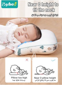 Bybeo Baby Newborn Nursing Sleeping Pillow with Flannel air conditioning blanket, Toddler Boys and Girls Breathable Lightweight Shaping Pillows Multifunctional Infant Head Support for Kids Infants Superhigh  - Image 3