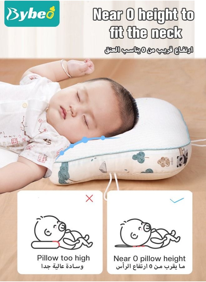 Bybeo Baby Newborn Nursing Sleeping Pillow with Flannel air conditioning blanket, Toddler Boys and Girls Breathable Lightweight Shaping Pillows Multifunctional Infant Head Support for Kids Infants Superhigh  - Image 3