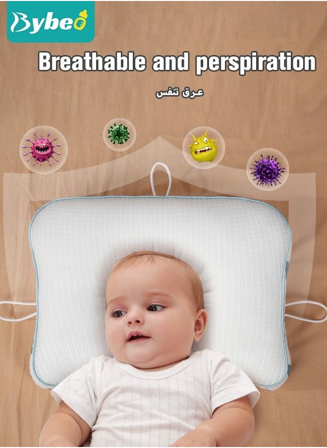 Bybeo Baby Newborn Nursing Sleeping Pillow with Flannel air conditioning blanket, Toddler Boys and Girls Breathable Lightweight Shaping Pillows Multifunctional Infant Head Support for Kids Infants Superhigh  - Image 4