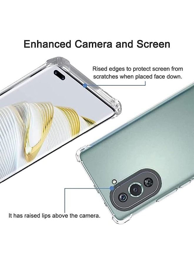 فريق ديلوكس Nova 10 Pro 4G Case Slim Drop Proof Phone Cover 【Protect from Drop/Scratch/Fingerprint】 Clear Acrylic Back TPU Bumper Thin Protective Protection - Image 2