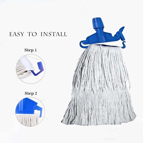 KWEL Wet Clip mop Head Multi-Purpose Cleaning Mop Suitable for All Types of Floor - Pack of 1 - Image 5
