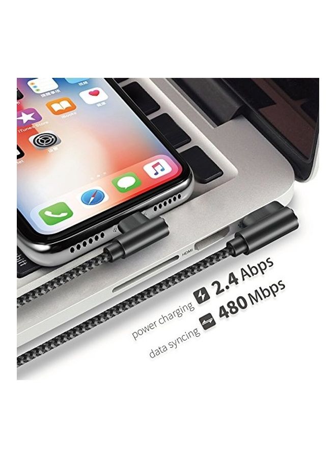 NIBEMINENT Extra Long Lightning Cable black - Image 4