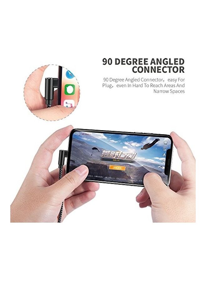 NIBEMINENT Extra Long Lightning Cable black - Image 3
