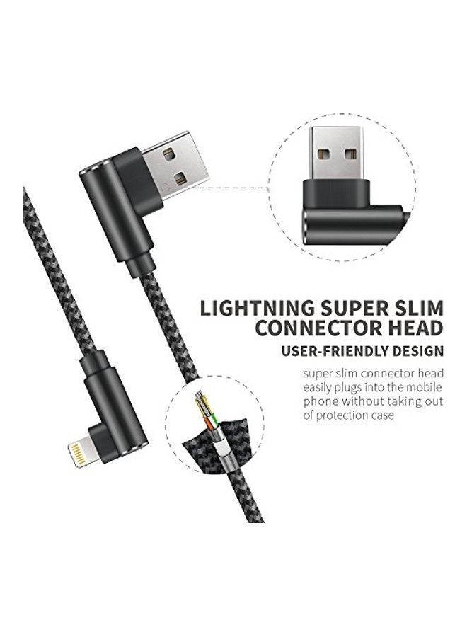 NIBEMINENT Extra Long Lightning Cable black - Image 2