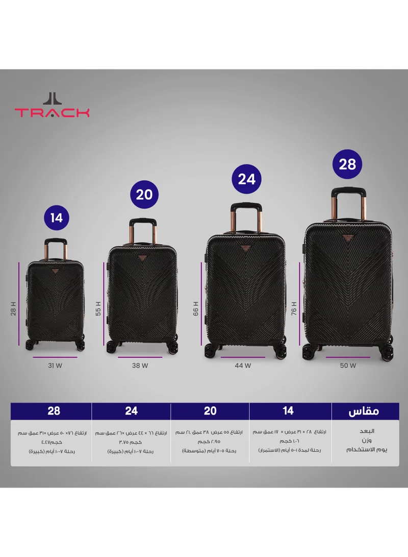 Track Travel Carry-on from Track, Hard – 20 inch, 4 wheels.