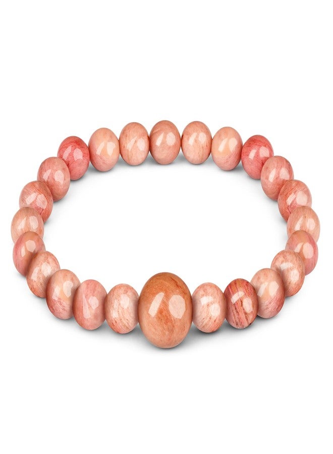 KARMAPLEDGE Rhodonite Healing Crystal Bracelets for Women & Men, Reiki Healing Elastic Stretch Bracelet with Handmade Beaded crystals For Meditation, Positive Energy & Balance, Crystal Gifts - Image 1