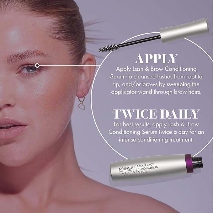 NOUVEAU LASHES سيروم conditioning للرموش والحواجب من Nouveau Lashes مناسب للاستخدام على الرموش الاصطناعية يحتوي على مضادات أكسدة قوية ومركب متعدد الفيتامينات نباتي 8 مل - Image 5