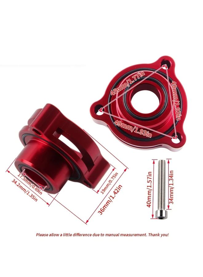 Red Blow Off Valve Adapter BOV for 2019 2022 Ford Ranger Explorer ST Ecoboost Turbo - Image 2