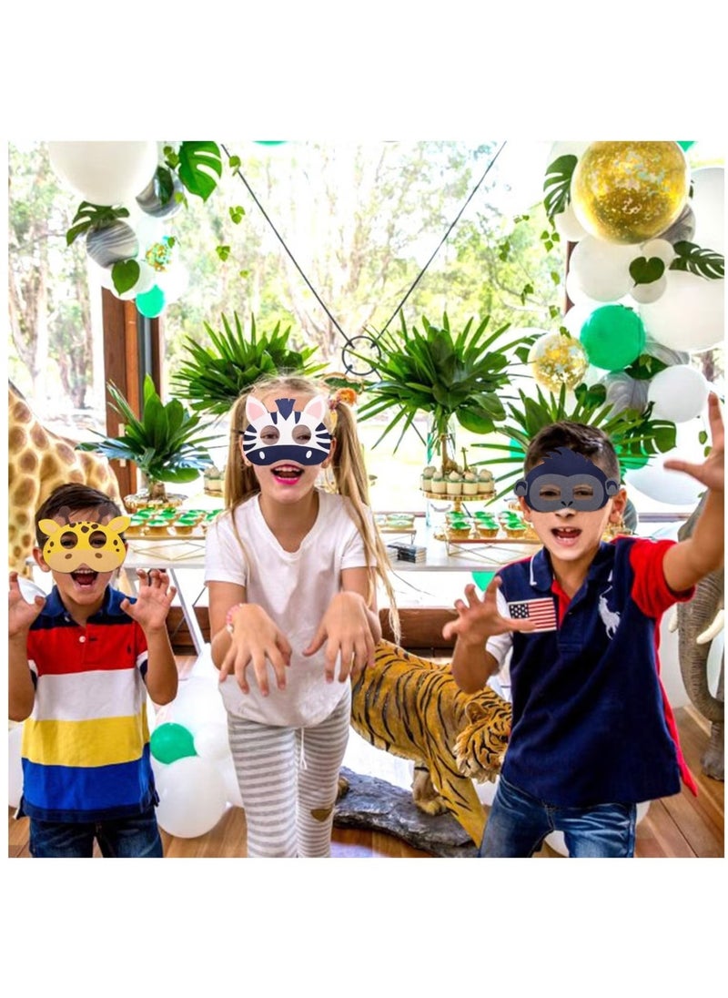 Ailily Forest Friends Animals Felt Masks 12 pcs Woodland Creatures Animal Cosplay Zoo Camping Themed Party Favors Supplies for Boys or Girls  - Image 4