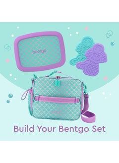 Bentgo Bentgo Kids Lunch Bag - Durable, Double Insulated, Water-Resistant Fabric, Interior & Exterior Zippered Pockets, Water Bottle Holder - Ideal for Children 3+ (Mermaid)  - Image 5