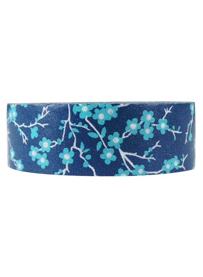 Wrapables Floral & Nature Japanese Washi Masking Tape Midnight Bloom - Image 1